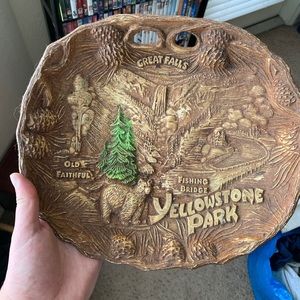 Vintage Hand Pressed Bowl Yellowstone National PK